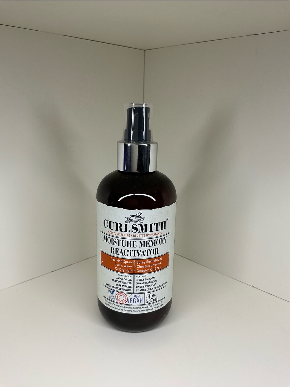 Curlsmith Moisture Memory Reactivator Spray - Black & Orange